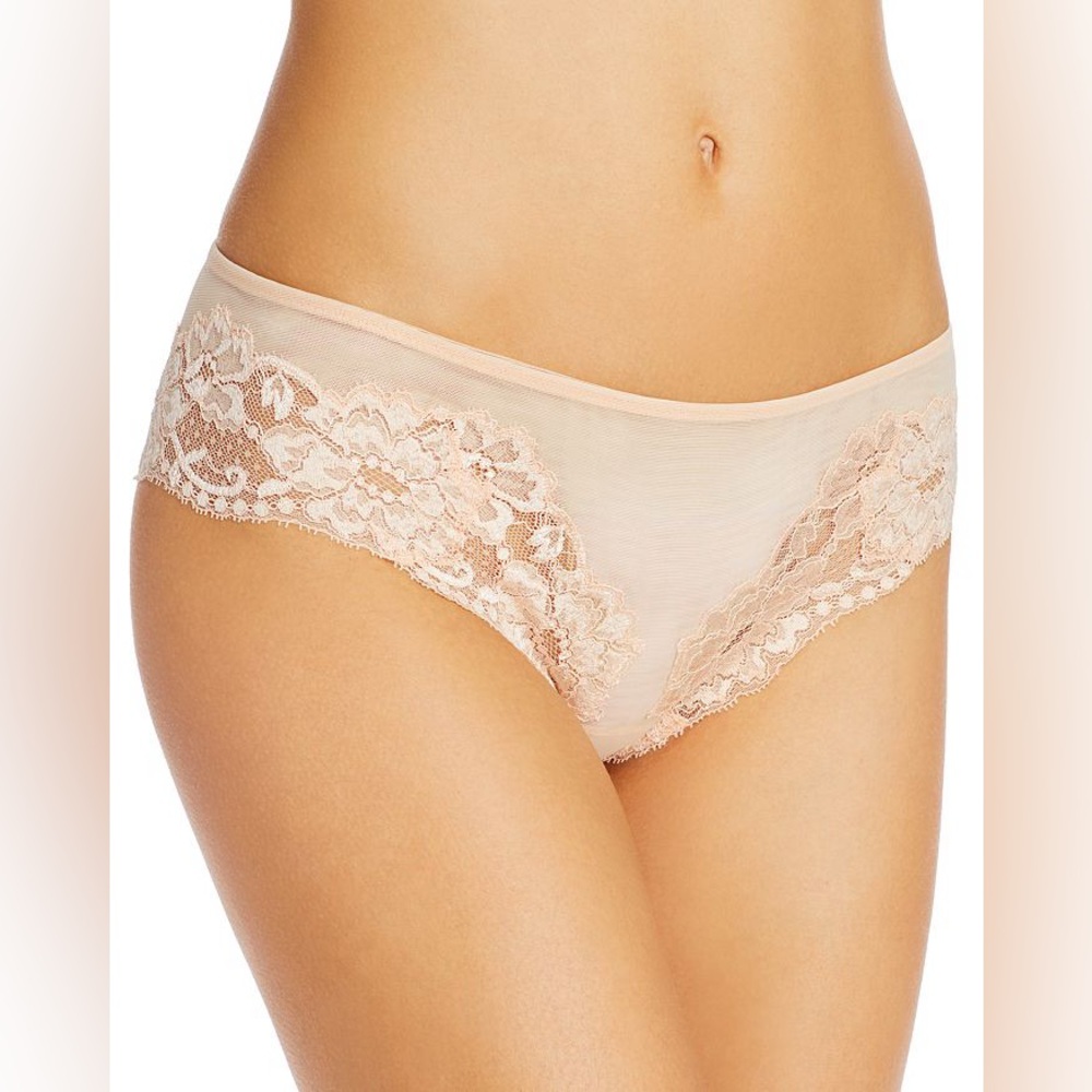 NWT La Perla Tres Souple Brazilian Brief. Petal Pink. Sz Large